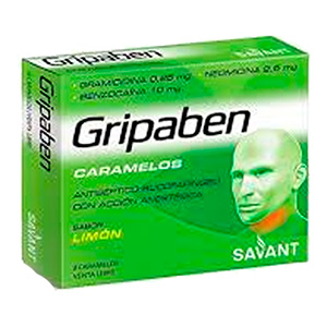 Gripaben caramelos limon x 9 un.